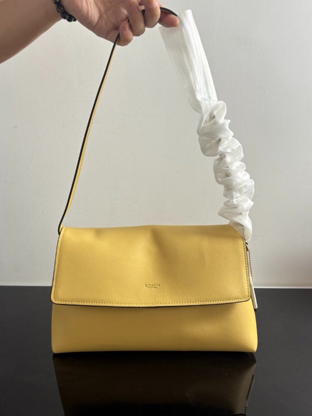 COACH Flap Shoulder Bag, Vanilla Yellow